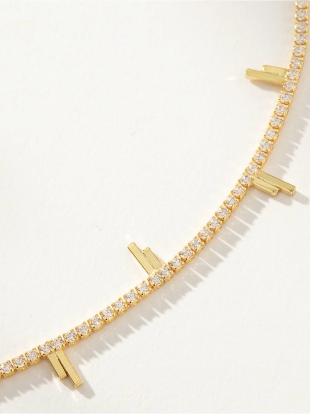 Gold Bar Accent Necklace - Elegant Women’s Jewelry
